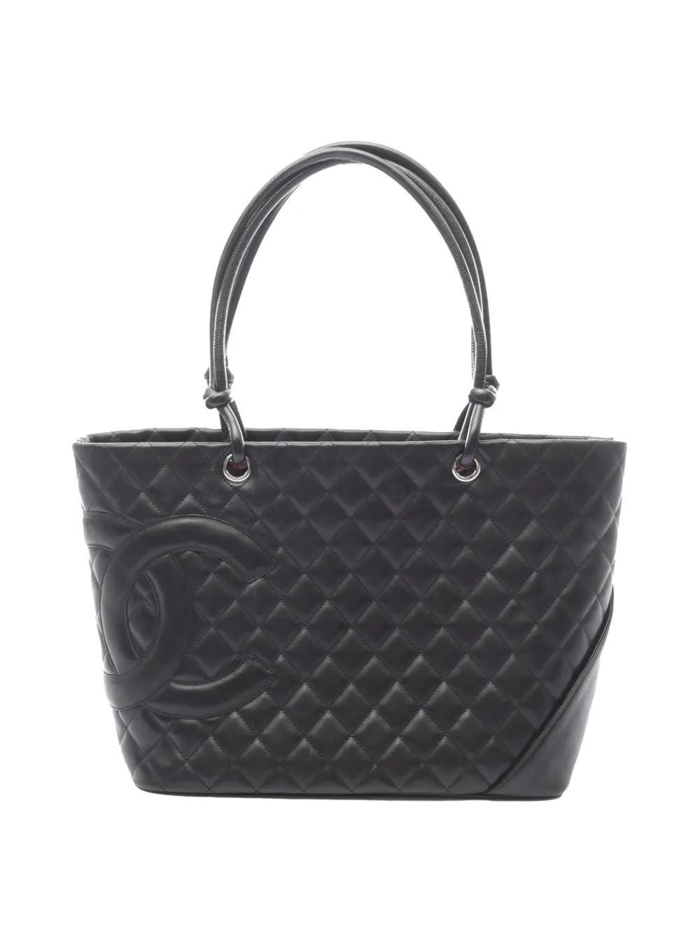 CHANEL Pre-Owned 2004-2005 Large Quilted Calfskin Cambon Ligne tote bag - Nero