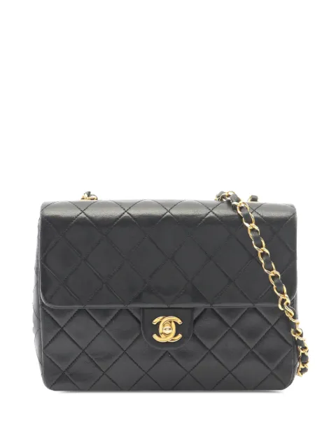 CHANEL Pre-Owned 1989-1991 Mini Classic Lambskin Square Single Flap crossbody bag