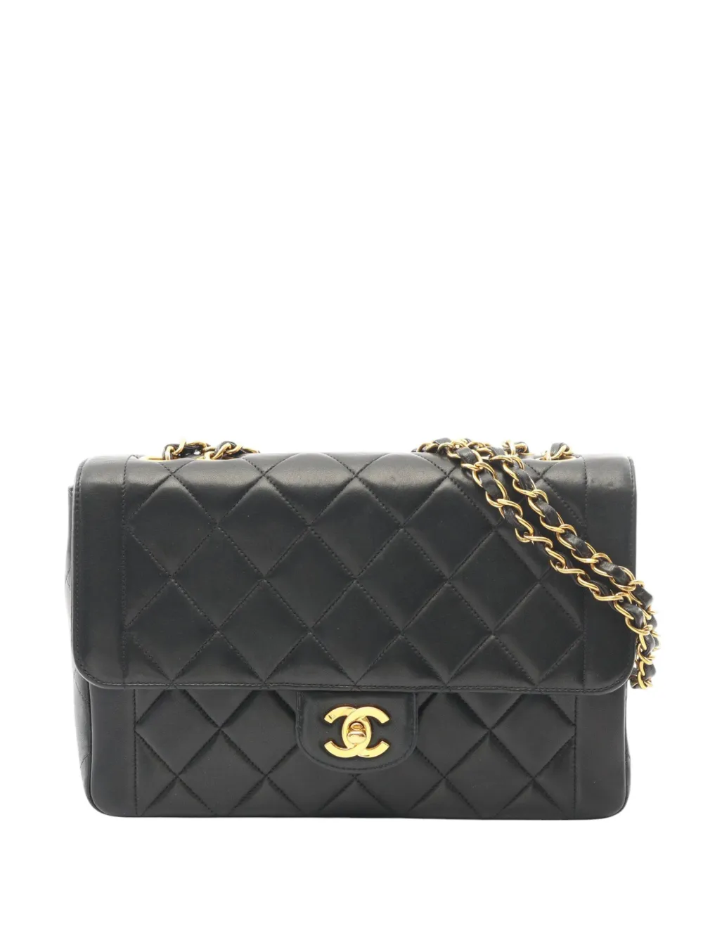 CHANEL Pre-Owned 1996-1997 CC Quilted Lambskin Single Flap crossbody bag - Nero