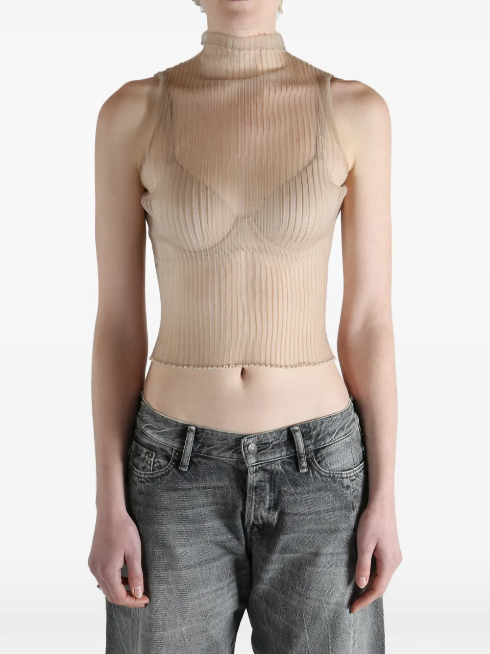 Aisling Camps Modern Mist Turtleneck Top - Neutrals 