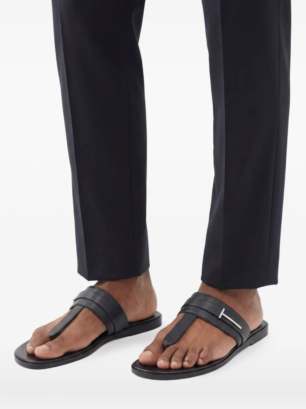 TOM FORD Sandalen met logodetail Zwart