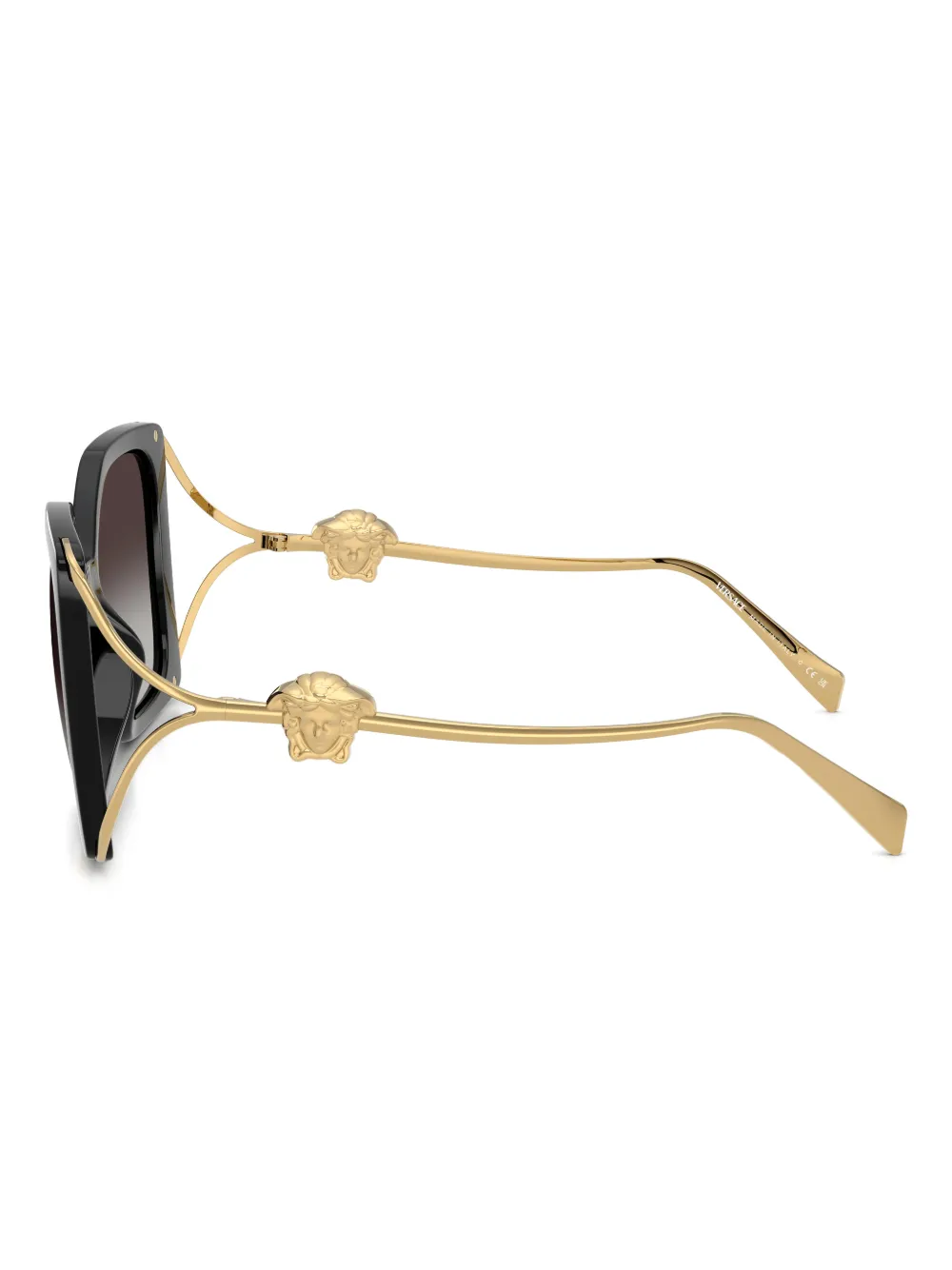 Versace Eyewear Zonnebril met vierkant montuur en medusa Zwart