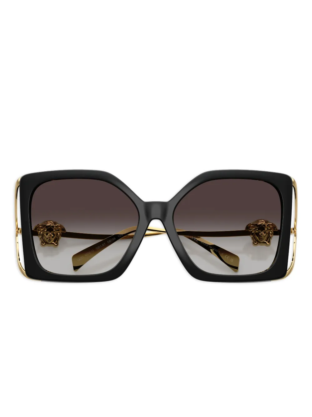 Versace Eyewear Zonnebril met vierkant montuur en medusa Zwart
