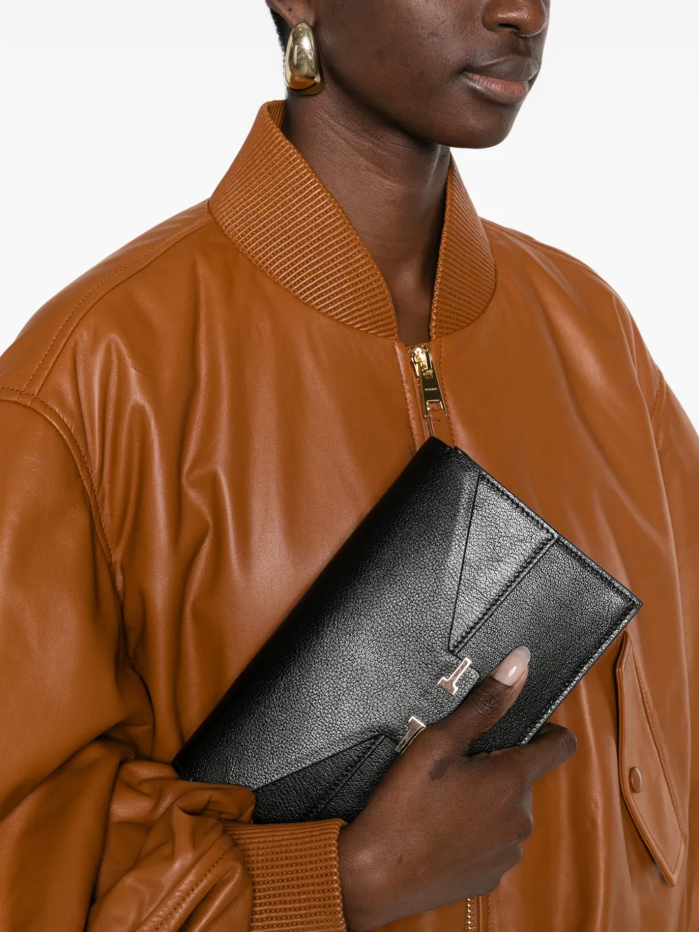 TOM FORD Aube mini-clutch met logo - Zwart