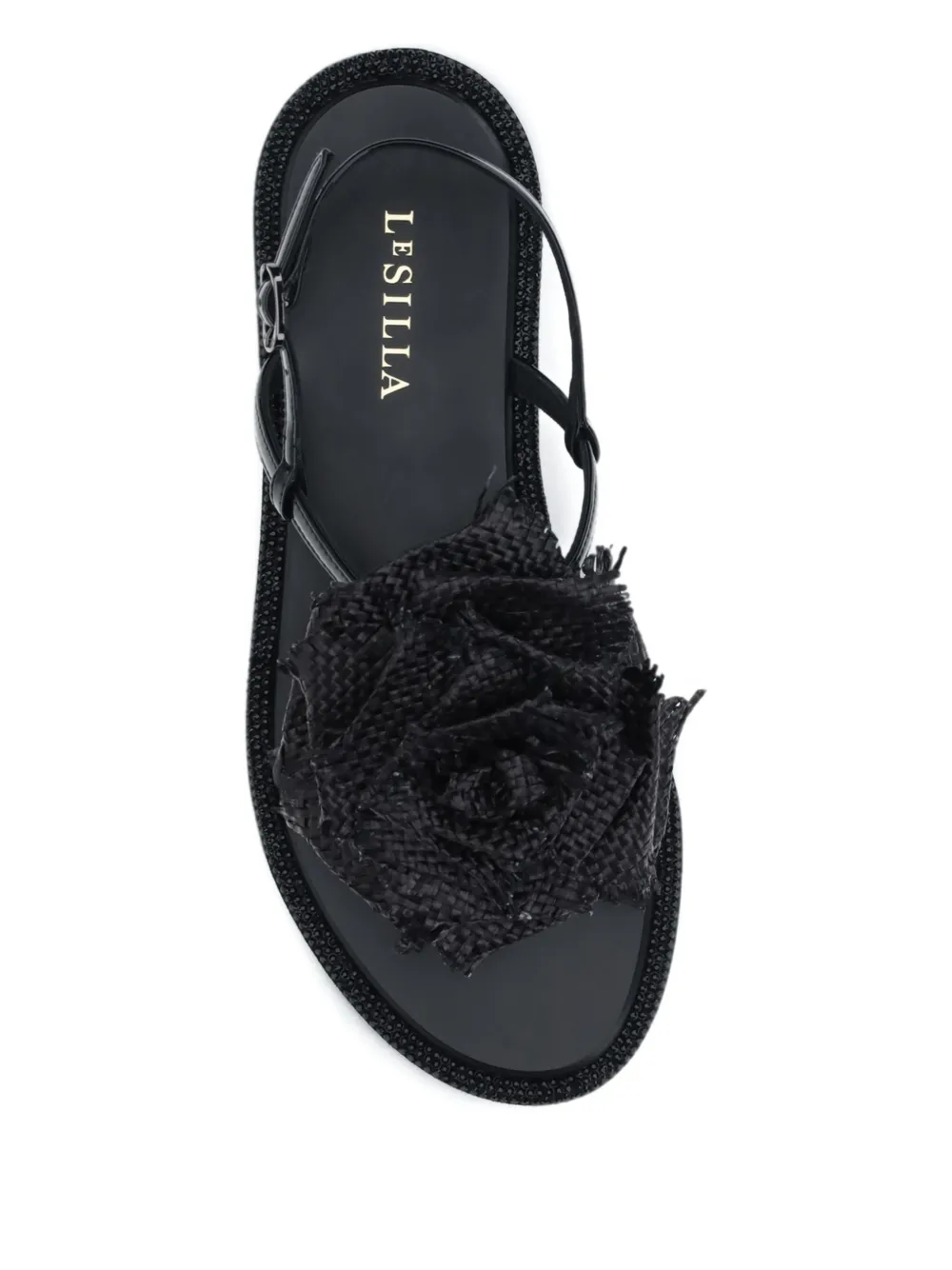 Le Silla Rose embellishment sandals Zwart