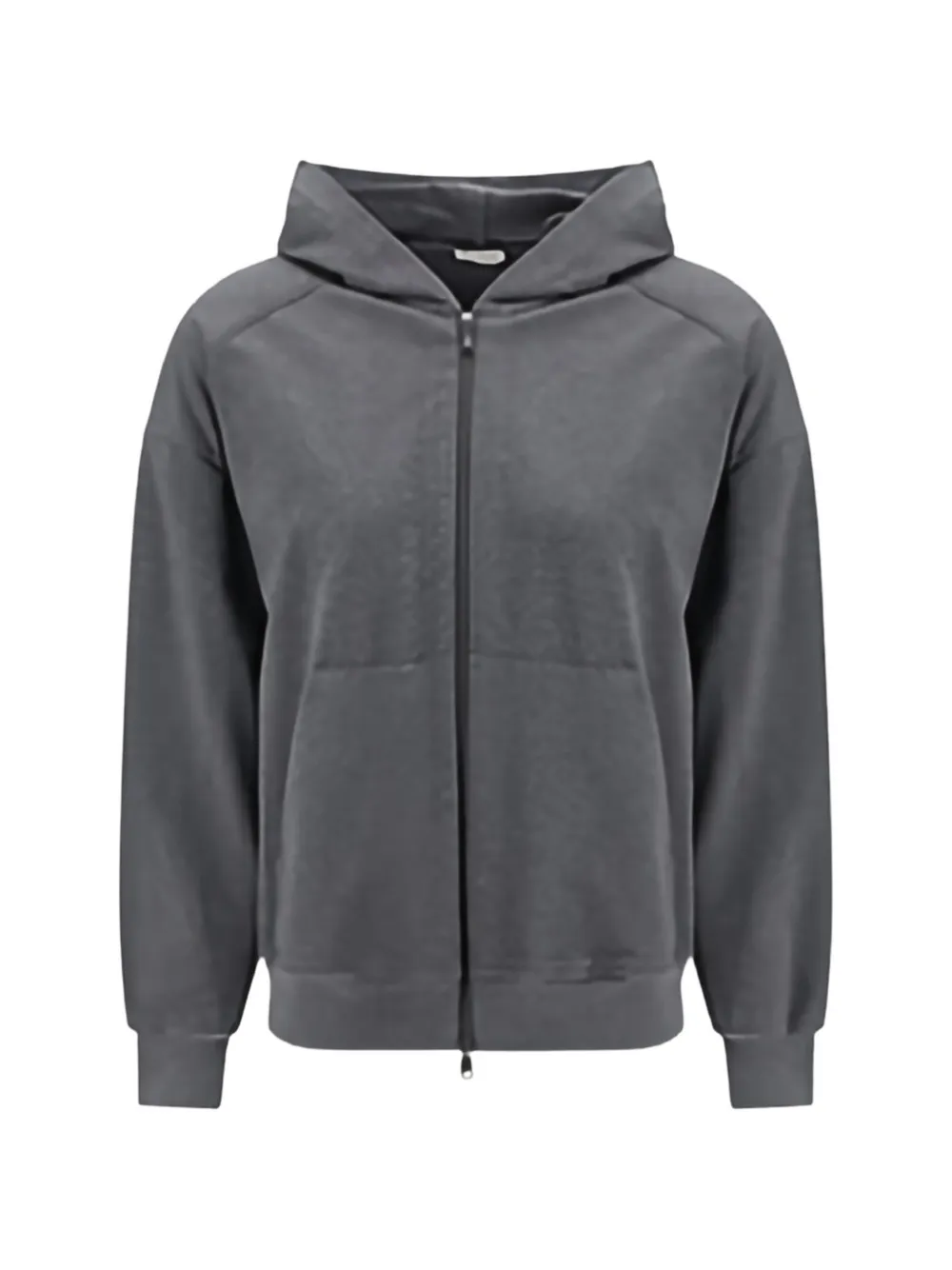 Brunello Cucinelli zip hooded hoodie - Grigio