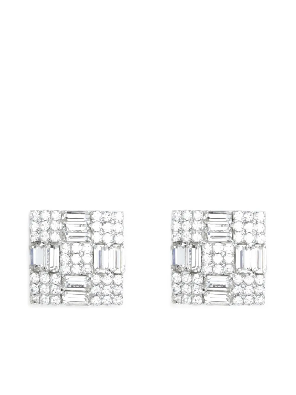 Magda Butrym square embellished earrings - Argento