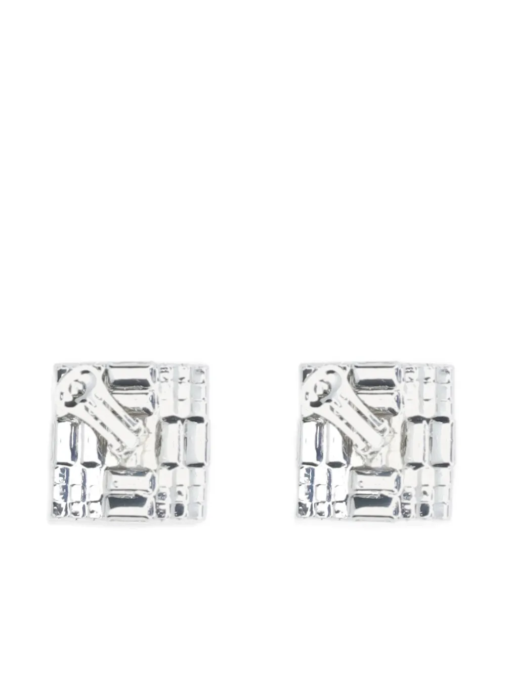 Magda Butrym square embellished earrings - Zilver