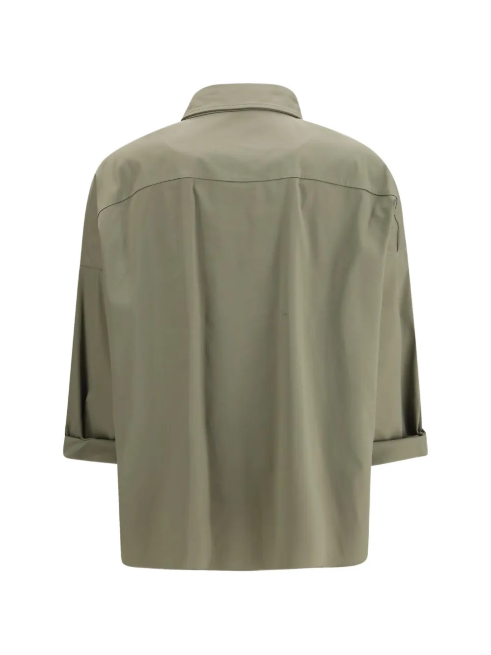 Brunello Cucinelli roll-up sleeve shirt - Groen