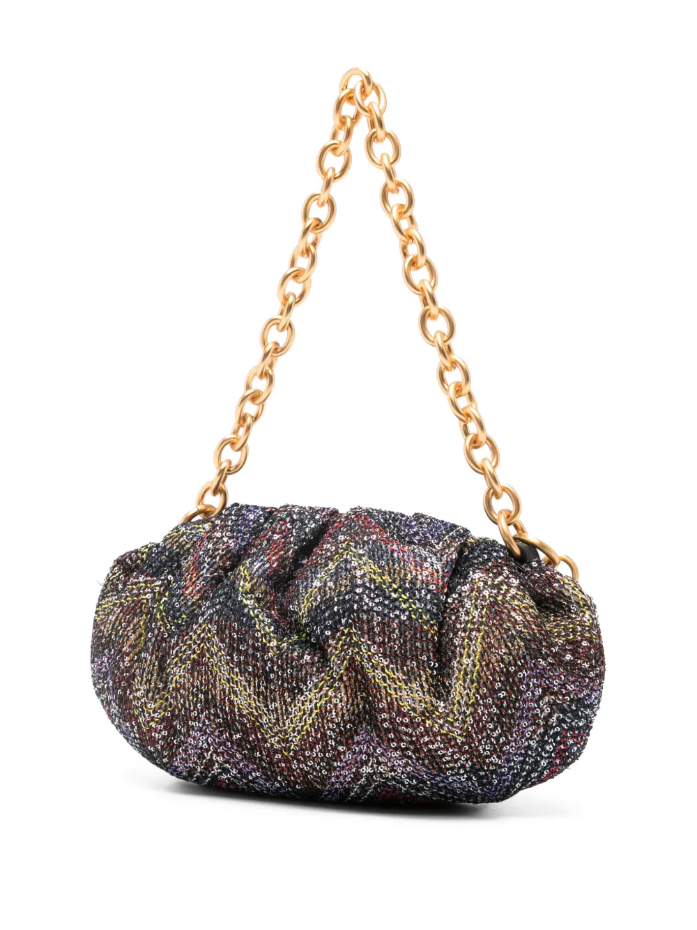 Missoni Schoudertas met zigzag-patroon Zwart
