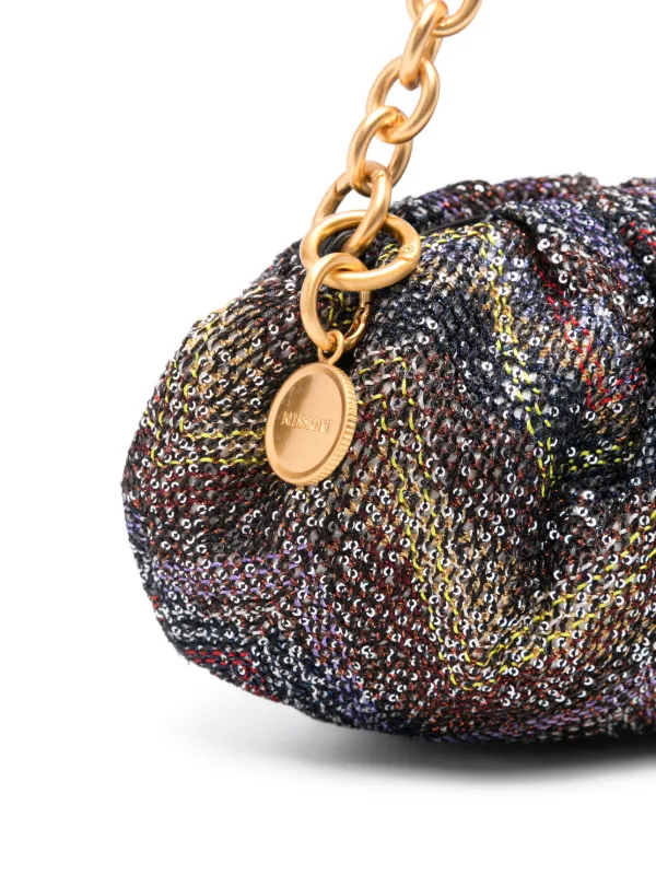 M missoni バッグ Zigzag lamé bucket bag in multicoloured - Missoni | Mytheresa