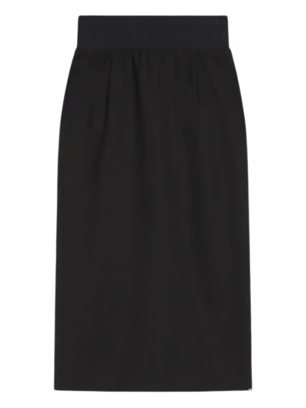 Sportmax Midi-rok met elastische tailleband en split Zwart