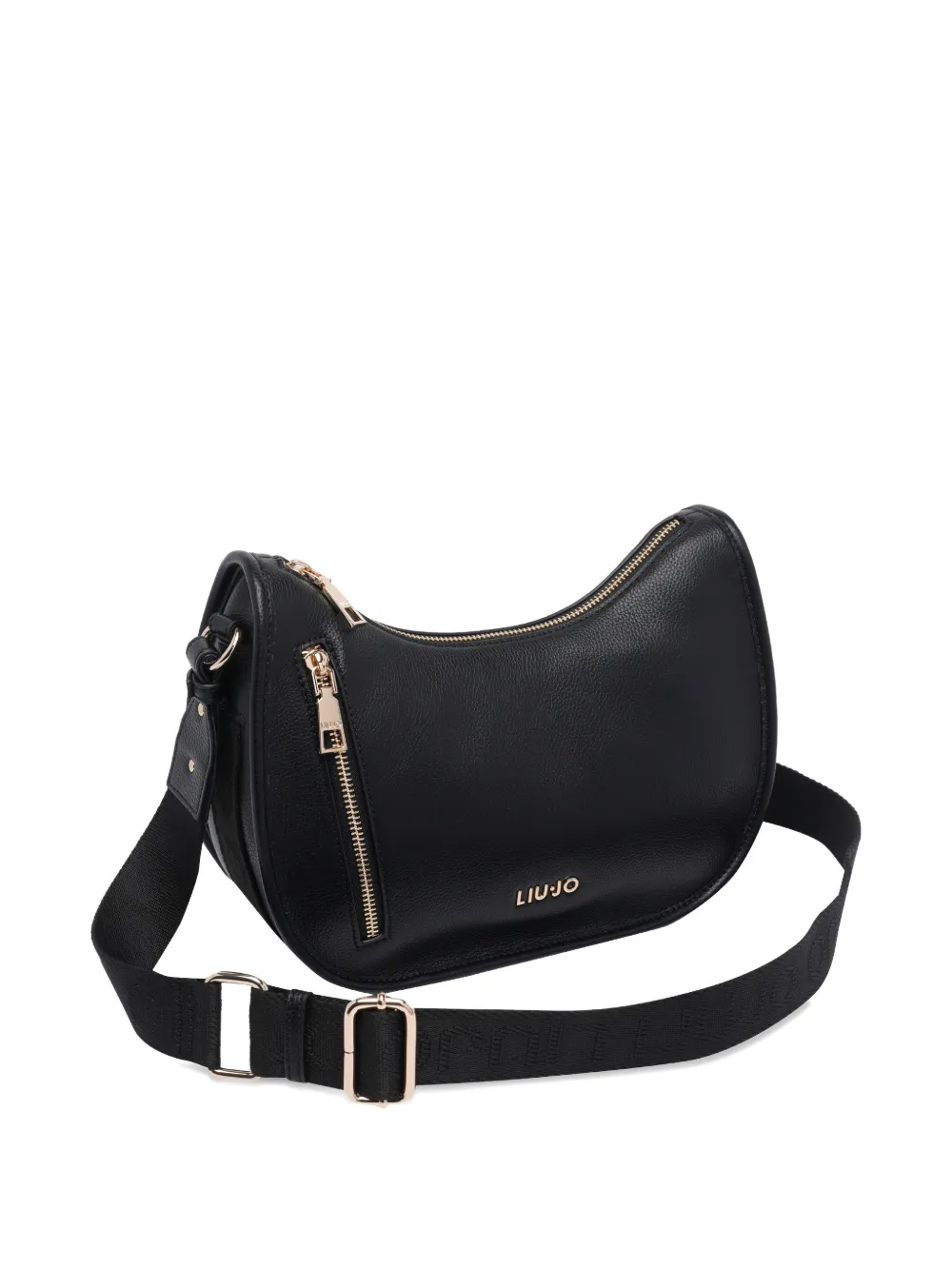 LIU JO logo zip shoulder bag - Zwart