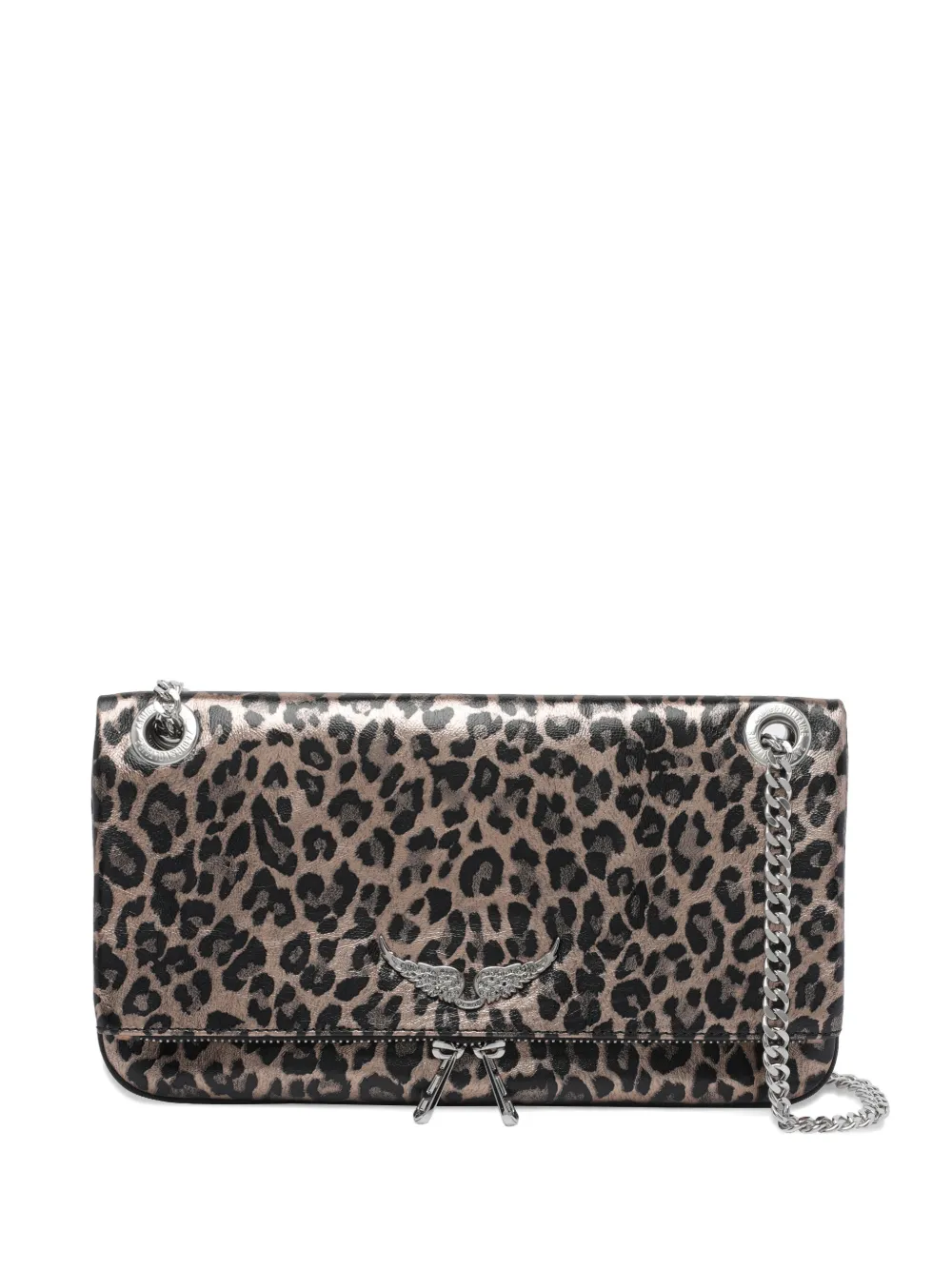 Zadig&Voltaire Rock Nano animal print chain shoulder bag - Toni neutri