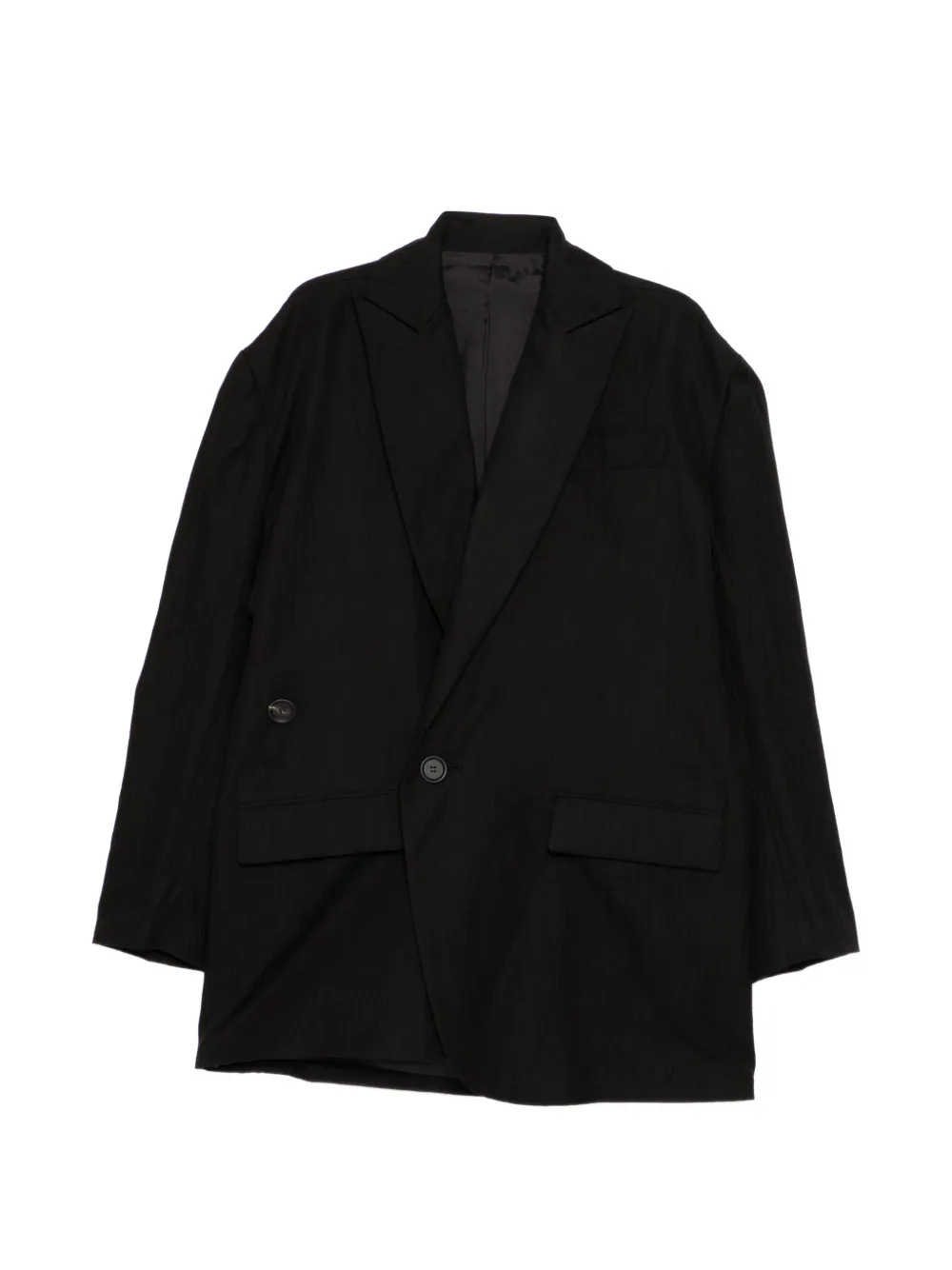 Yohji Yamamoto button textured jacket - Nero