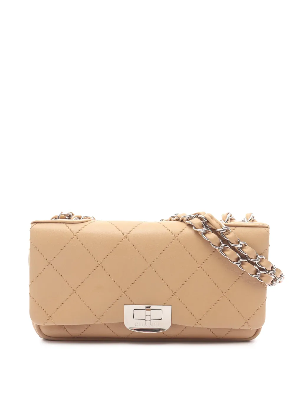 CHANEL Pre-Owned 2005-2006 Reissue 2.55 Quilted Lambskin Wild Stitch Flap bag shoulder bag - Marrone