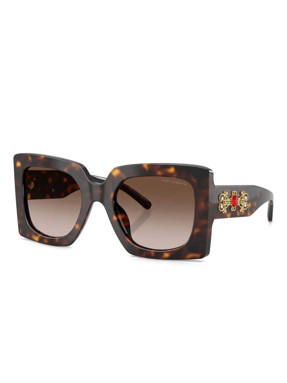 Dolce & Gabbana Eyewear Zonnebril met vierkant montuur Bruin