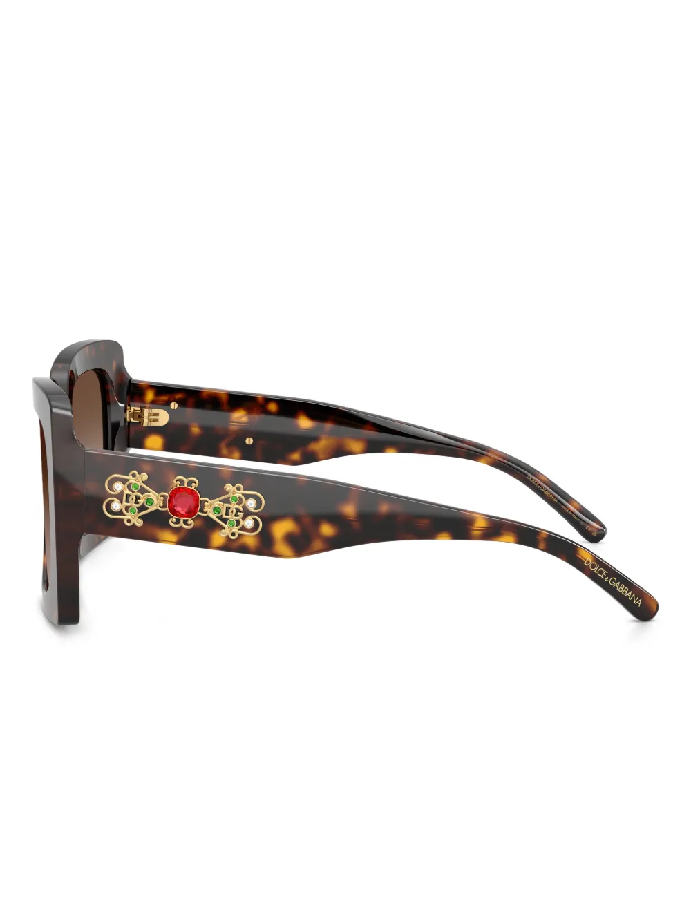 Dolce & Gabbana Eyewear Zonnebril met vierkant montuur Bruin