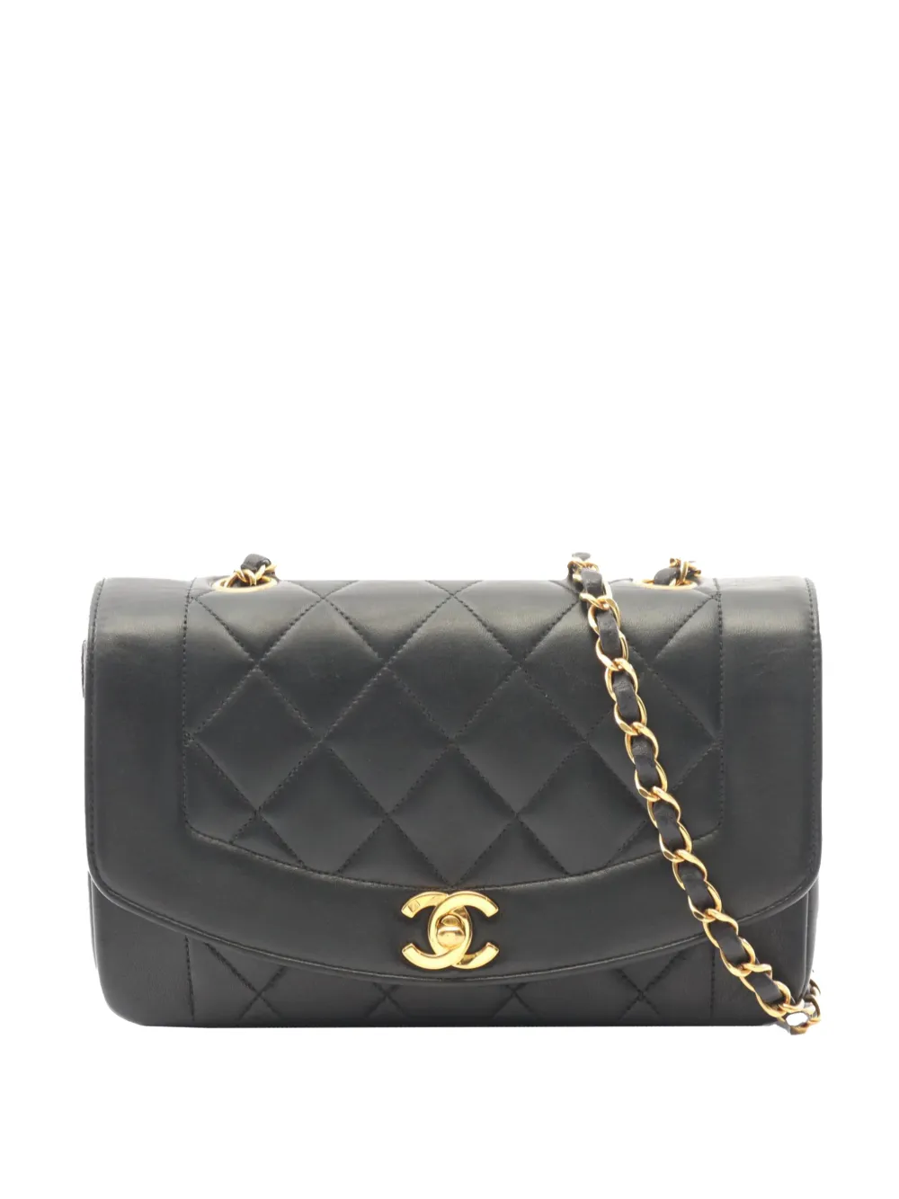 CHANEL Pre-Owned 1994-1996 Small Lambskin Diana Flap crossbody bag - Nero