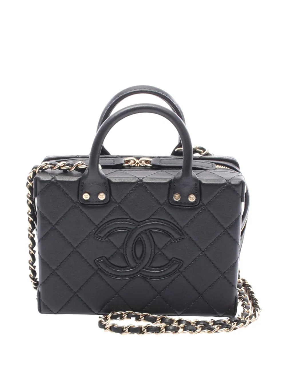 CHANEL Pre-Owned 2021-2025 CC Quilted Vault Vanity Case crossbody bag - Black
