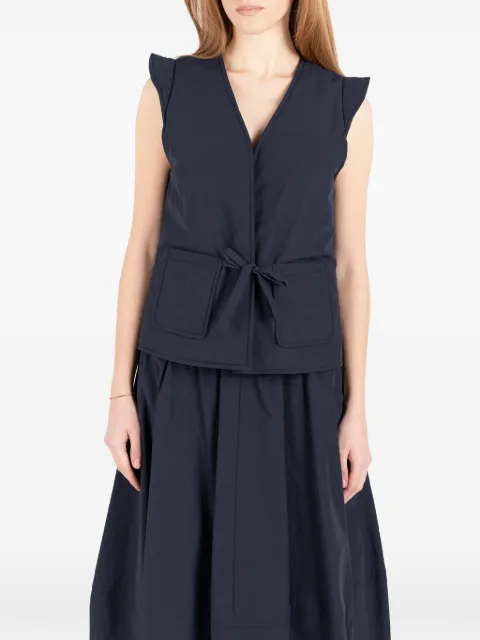Société Anonyme V-neck tie-detail vest