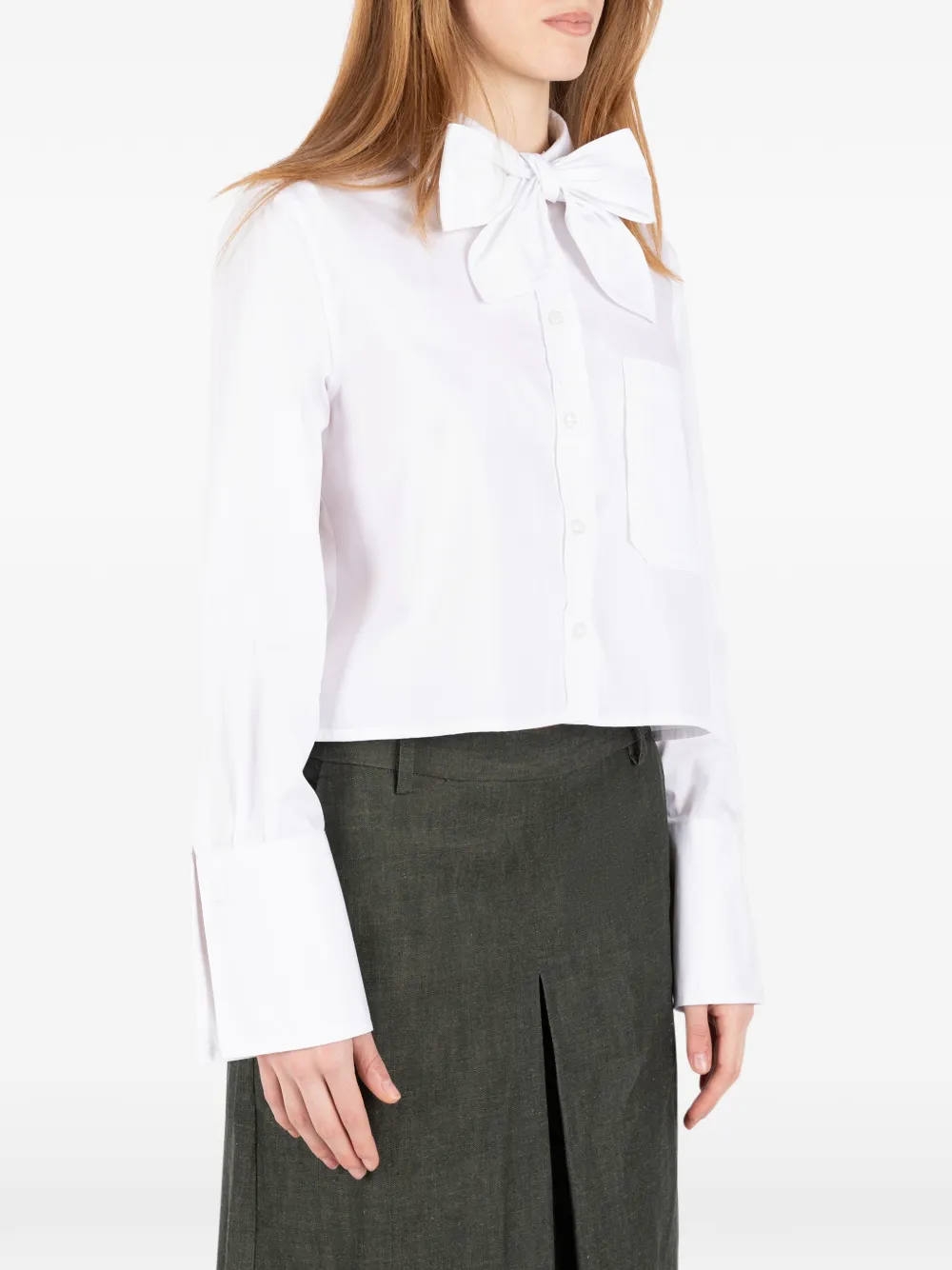 Bow-Detail Cotton Shirt