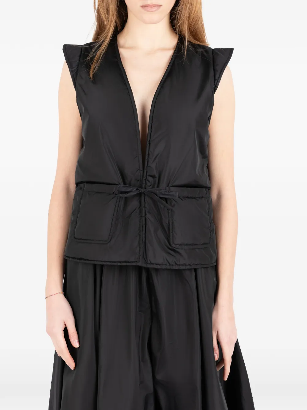 Société Anonyme tie-detail waistcoat - Nero