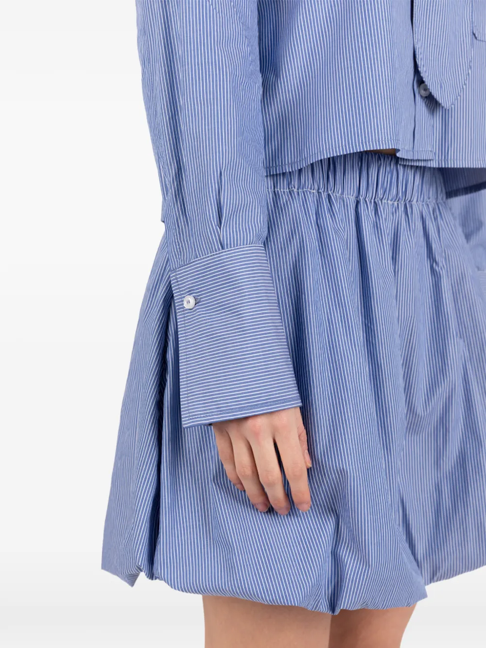 Société Anonyme Gestreepte blouse met strikdetail Blauw