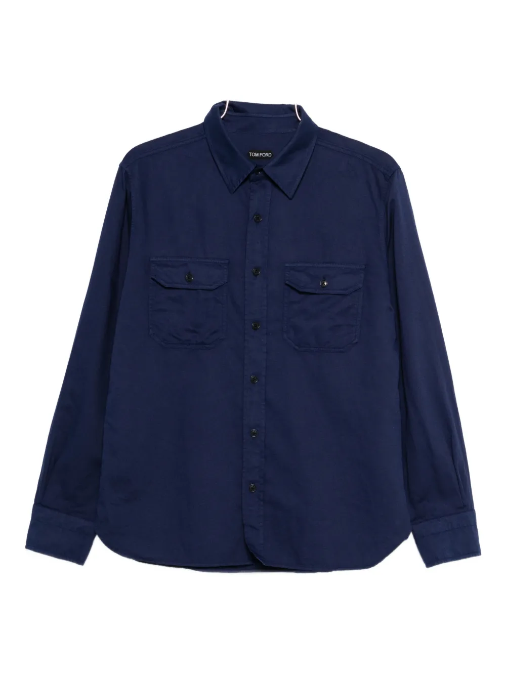 TOM FORD chest-pocket shirt - Blu