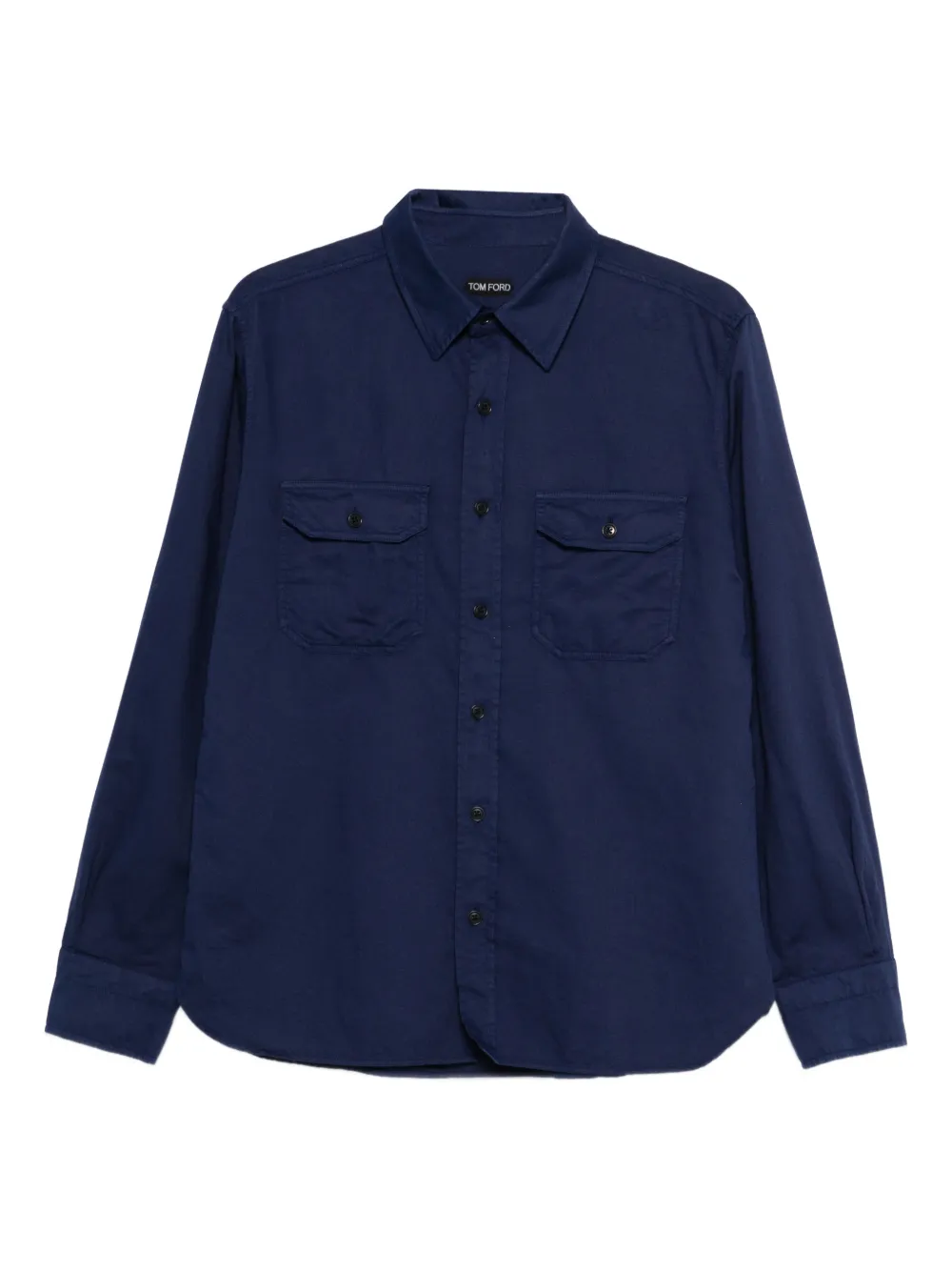 TOM FORD chest-pocket shirt - Blu