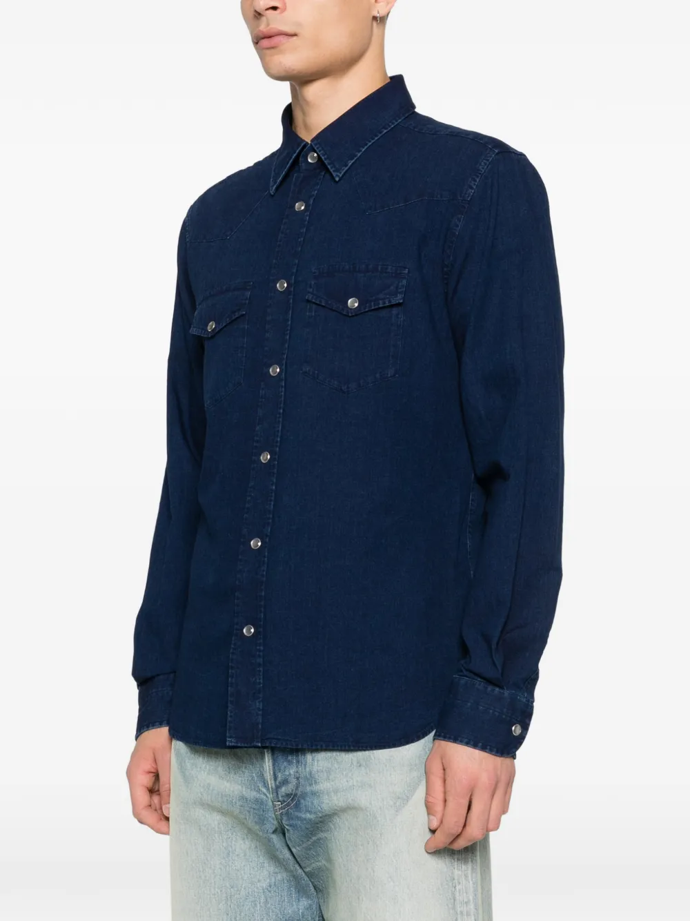  Tom Ford Chest-pocket Shirt - Blue 