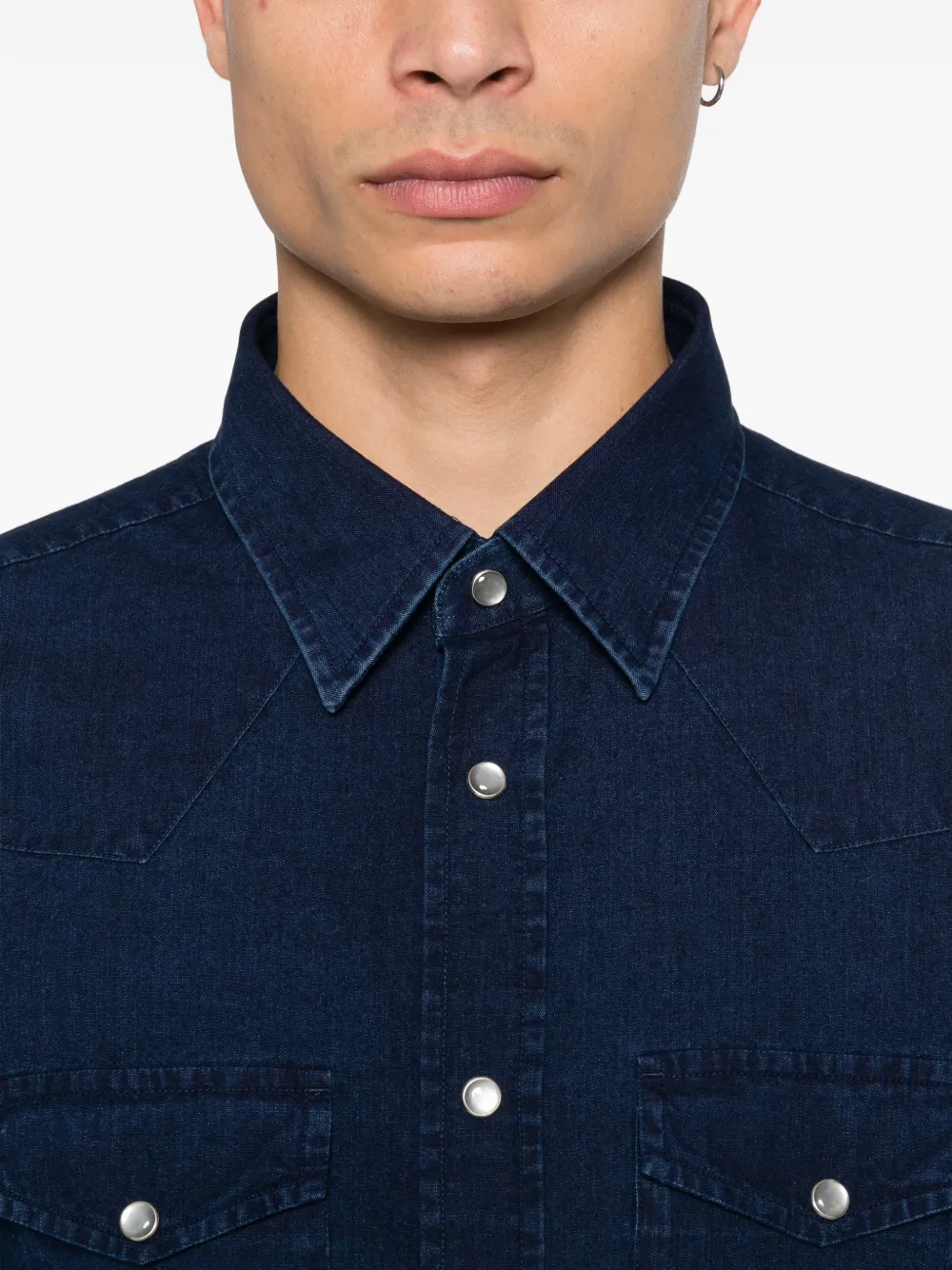 TOM FORD Overhemd met borstzak Blauw