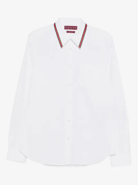 Gucci striped-collar shirt
