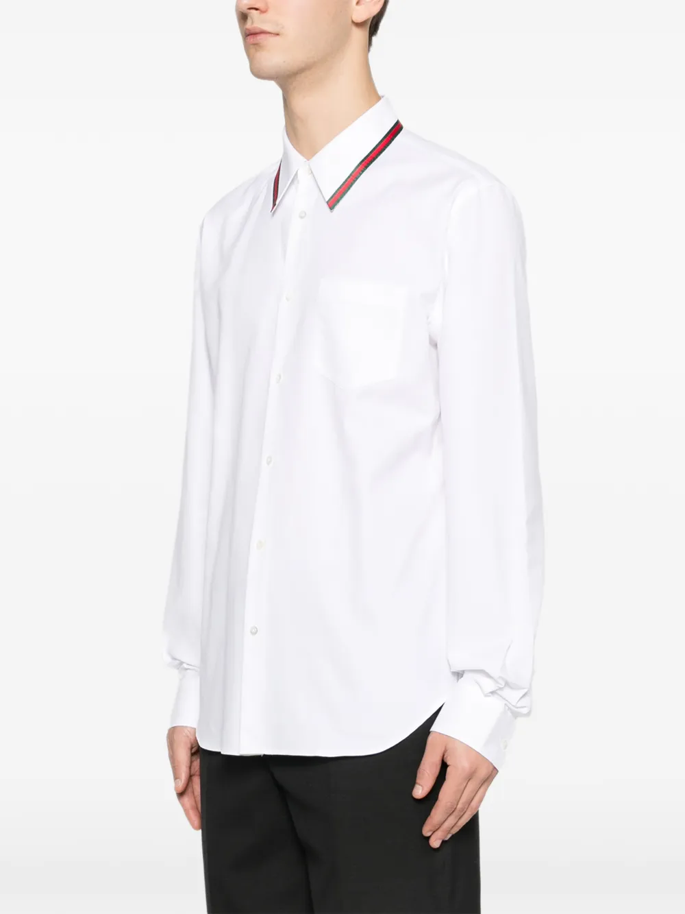 Gucci Poloshirt met gestreepte kraag Wit