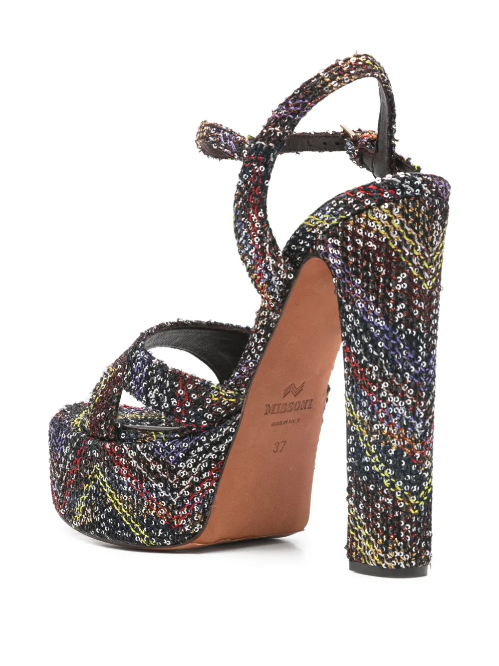 Missoni Angela platform heel sandals Zwart