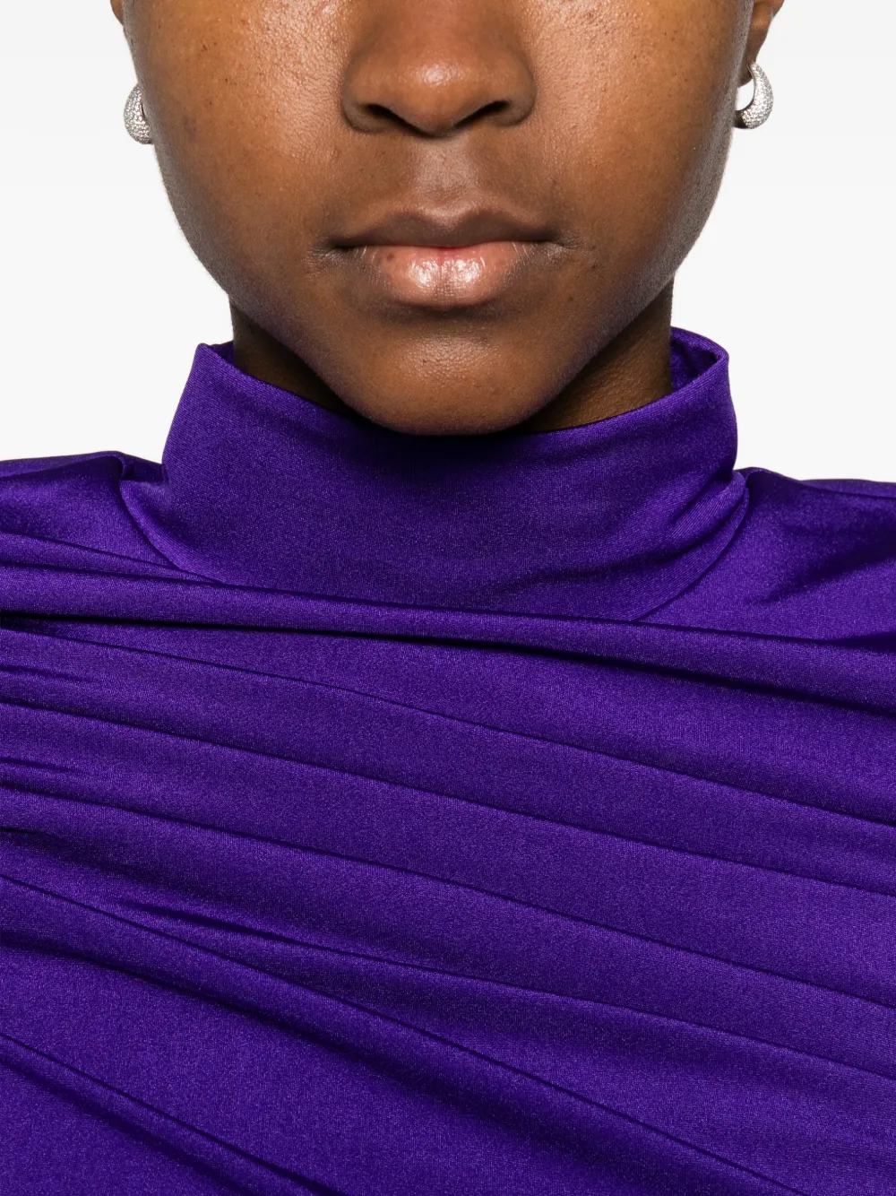 MITILIANE COUTURE Gedrapeerde mini-jurk Paars