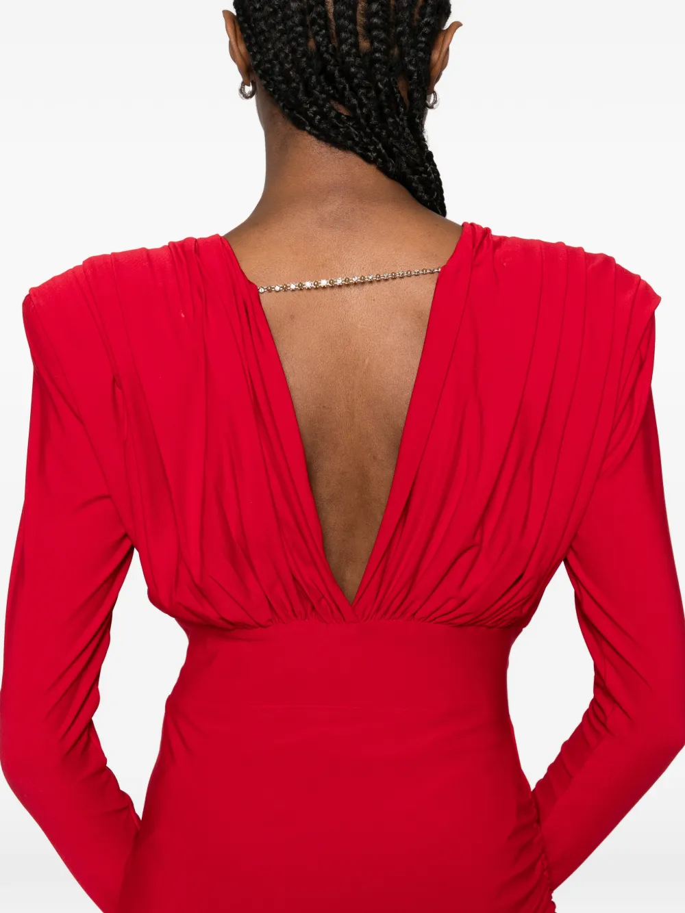 MITILIANE COUTURE Gedrapeerde mini-jurk Rood