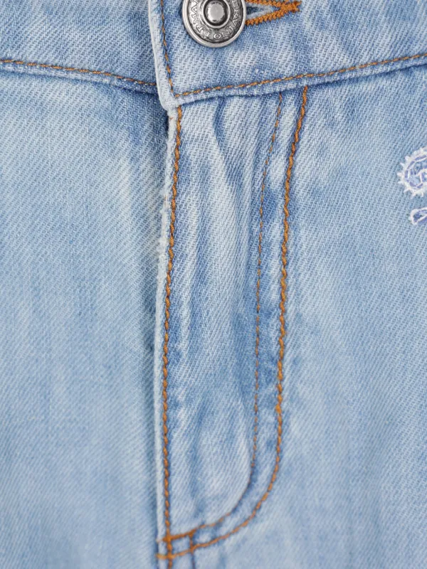 Ermanno Scervino floral-embroidered Buttoned Jeans | Blue | FARFETCH
