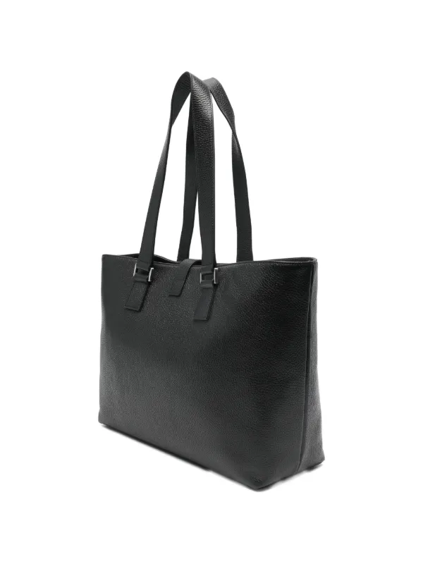 Emporio Armani レザー トートバッグ | ブラック | FARFETCH JP