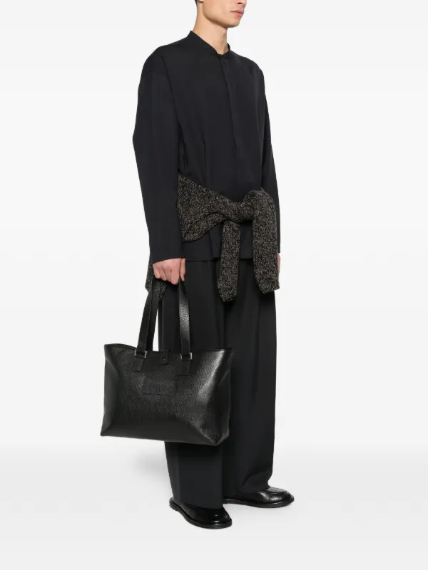 Emporio Armani レザー トートバッグ | ブラック | FARFETCH JP