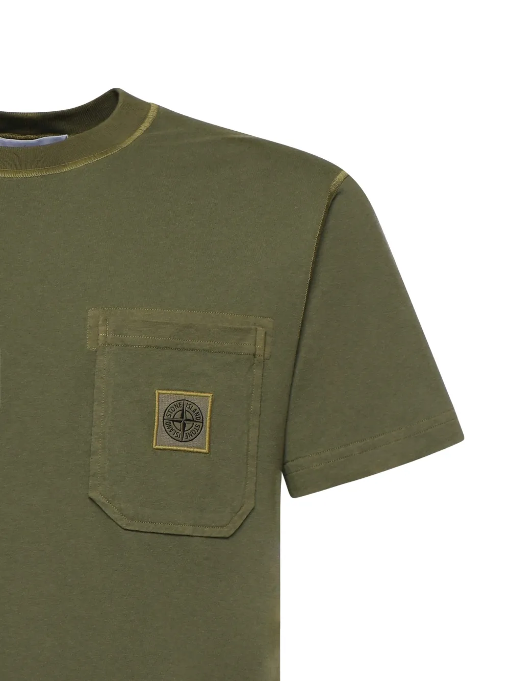 Stone Island T-shirt met logopatch Groen