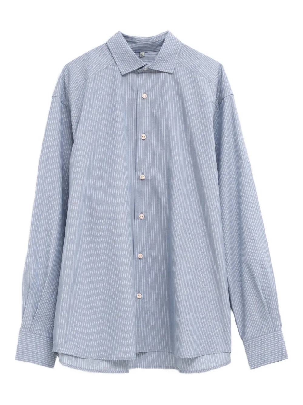 Baserange Claude striped button shirt | azul | Image 1