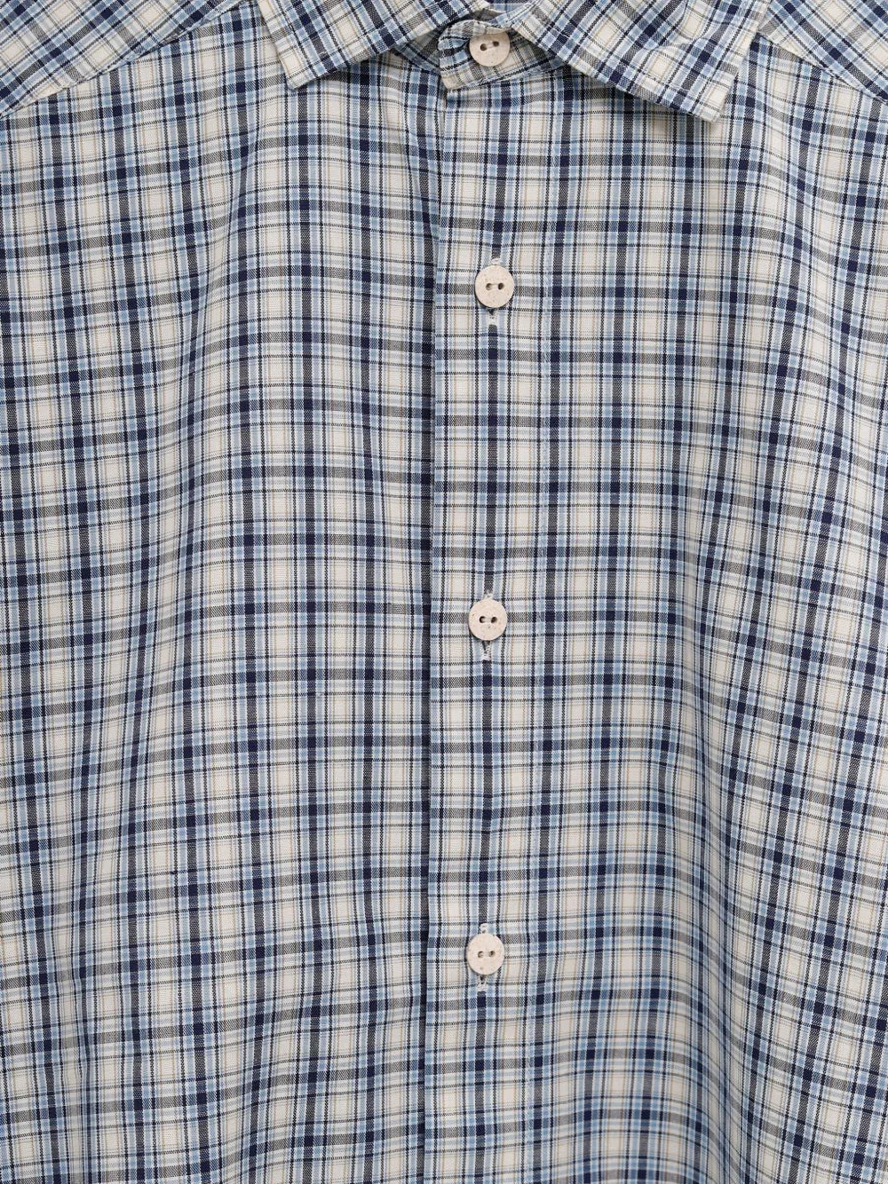  Baserange Claude Checked Button Shirt - Blue 