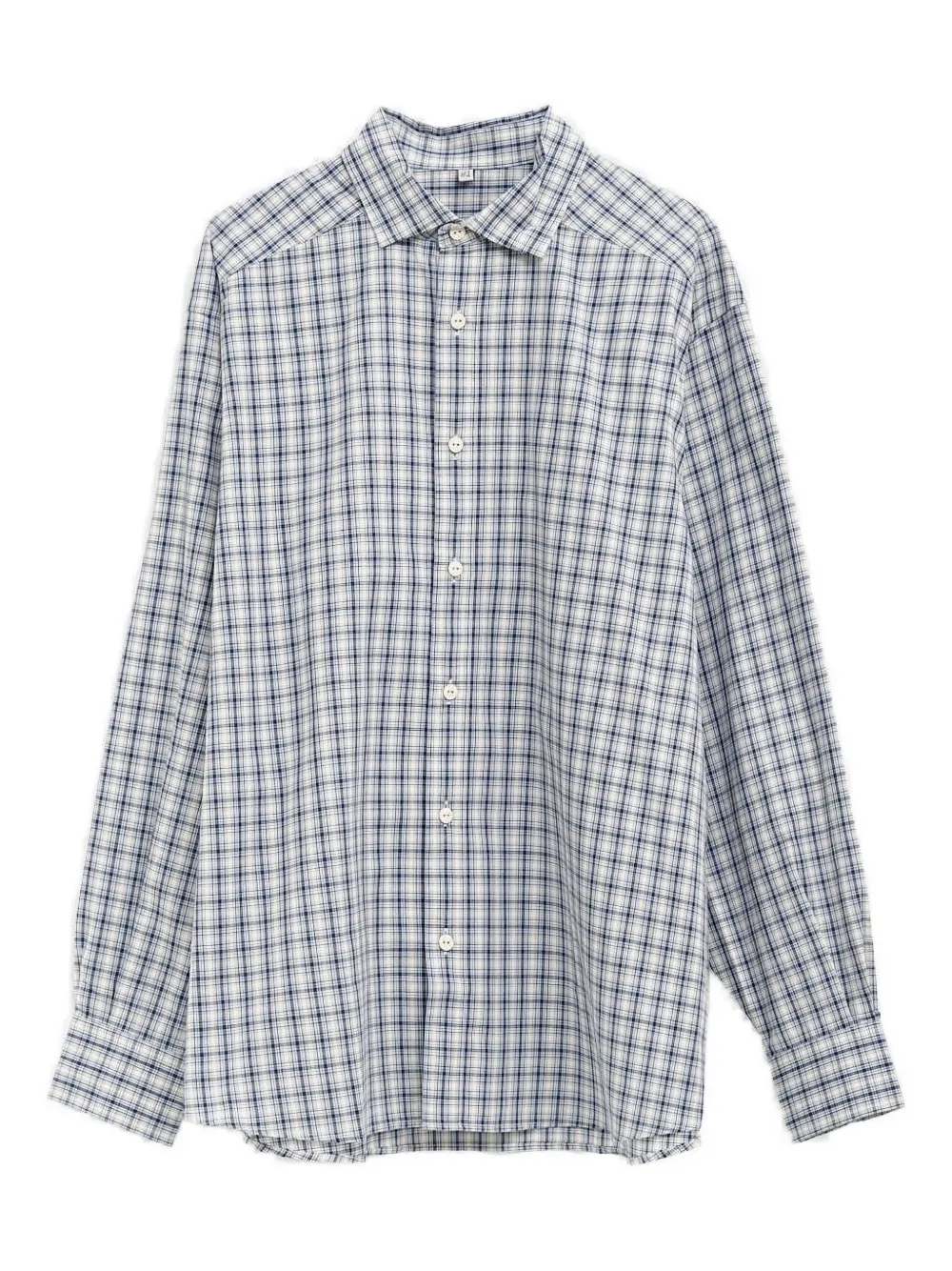 Baserange Claude checked button shirt | bleu | Image 1