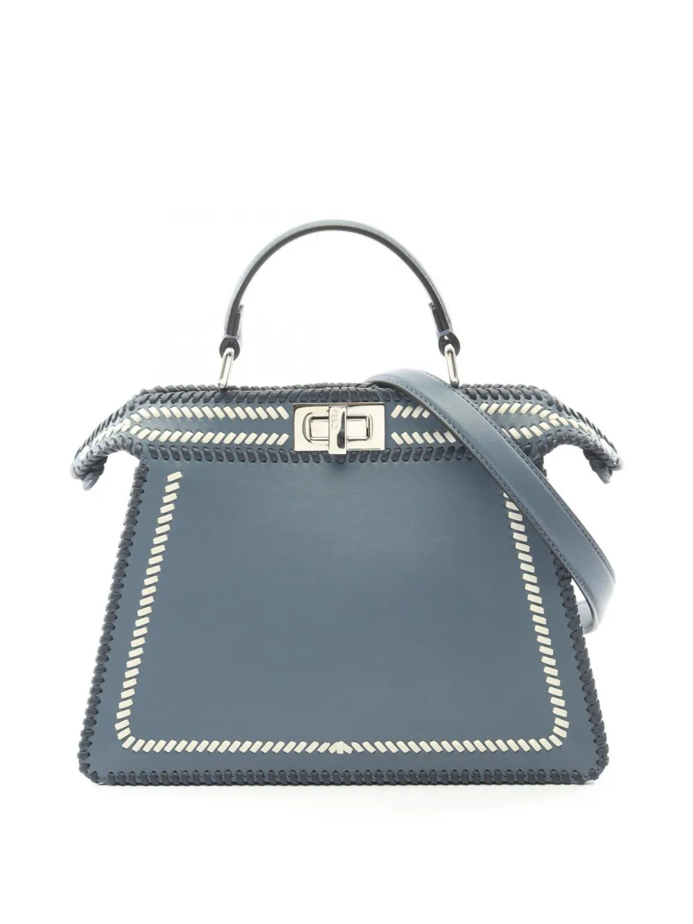 Fendi Pre-Owned 2010-2025 Small Leather Peekaboo IseeU satchel - Blu
