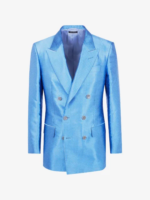 TOM FORD double-breasted polka-dot blazer