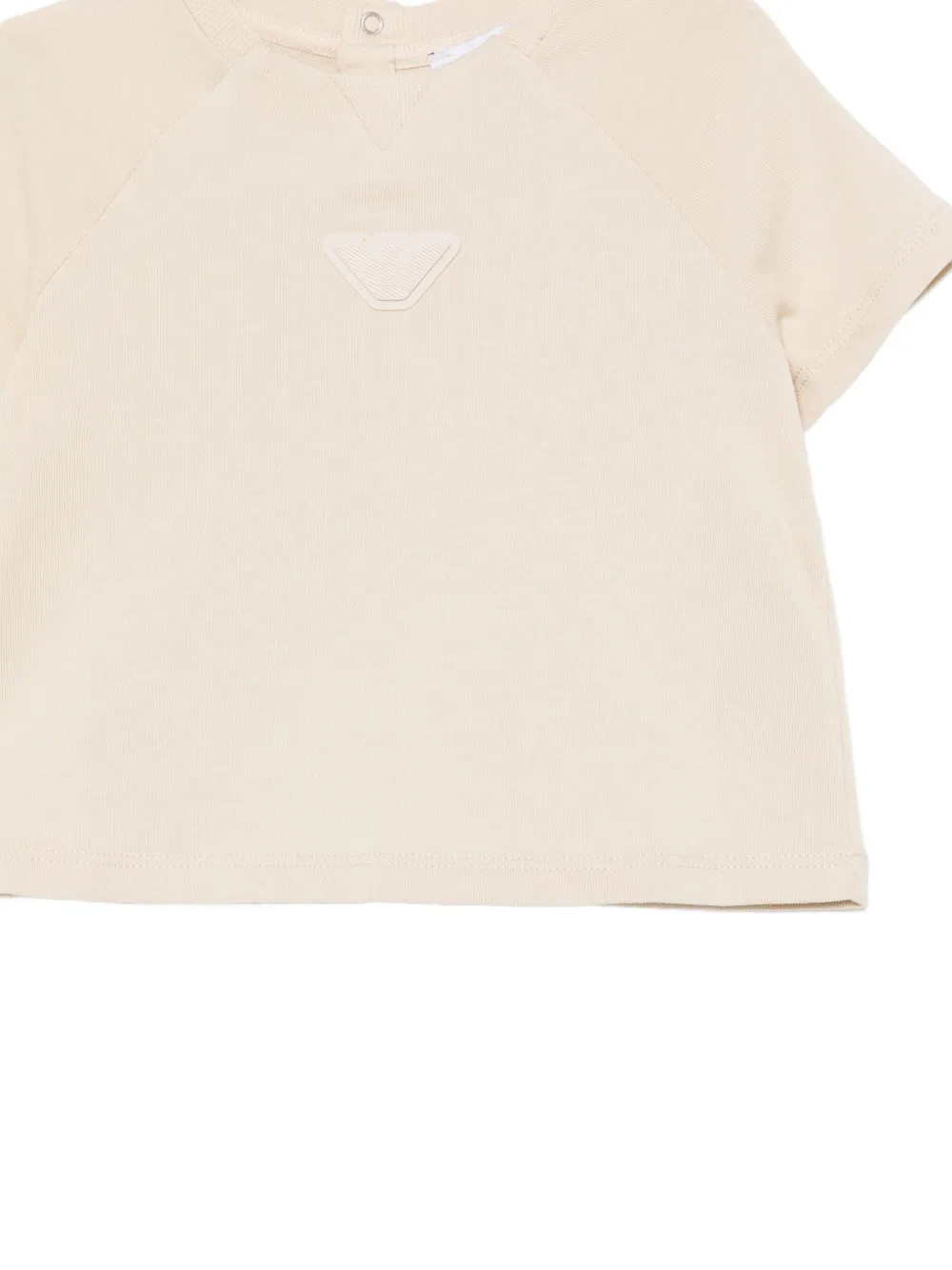 Emporio Armani Kids T-shirt met logopatch Beige