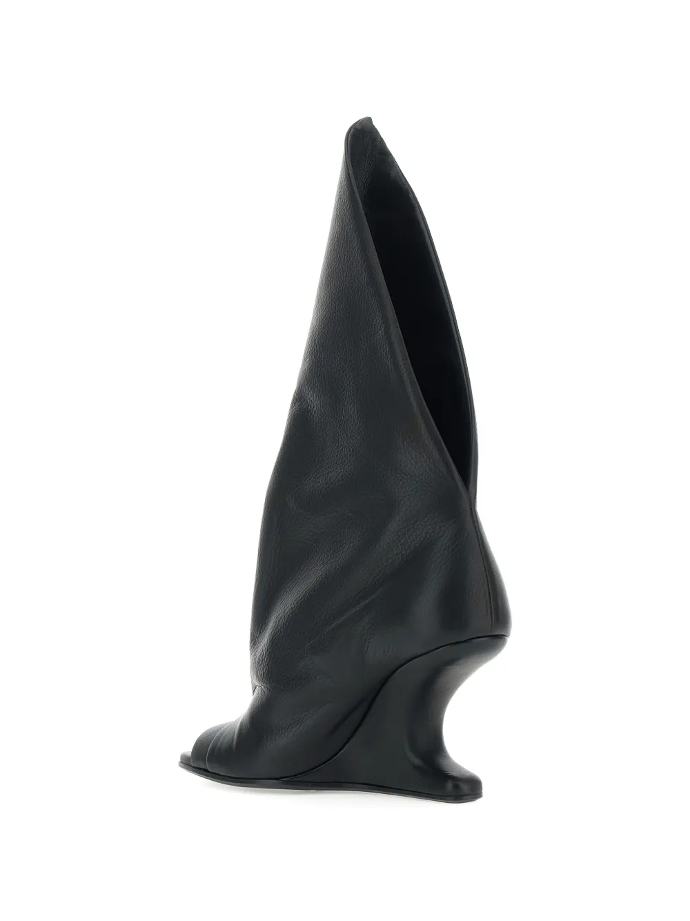 Rick Owens open-toe structured sandals Zwart