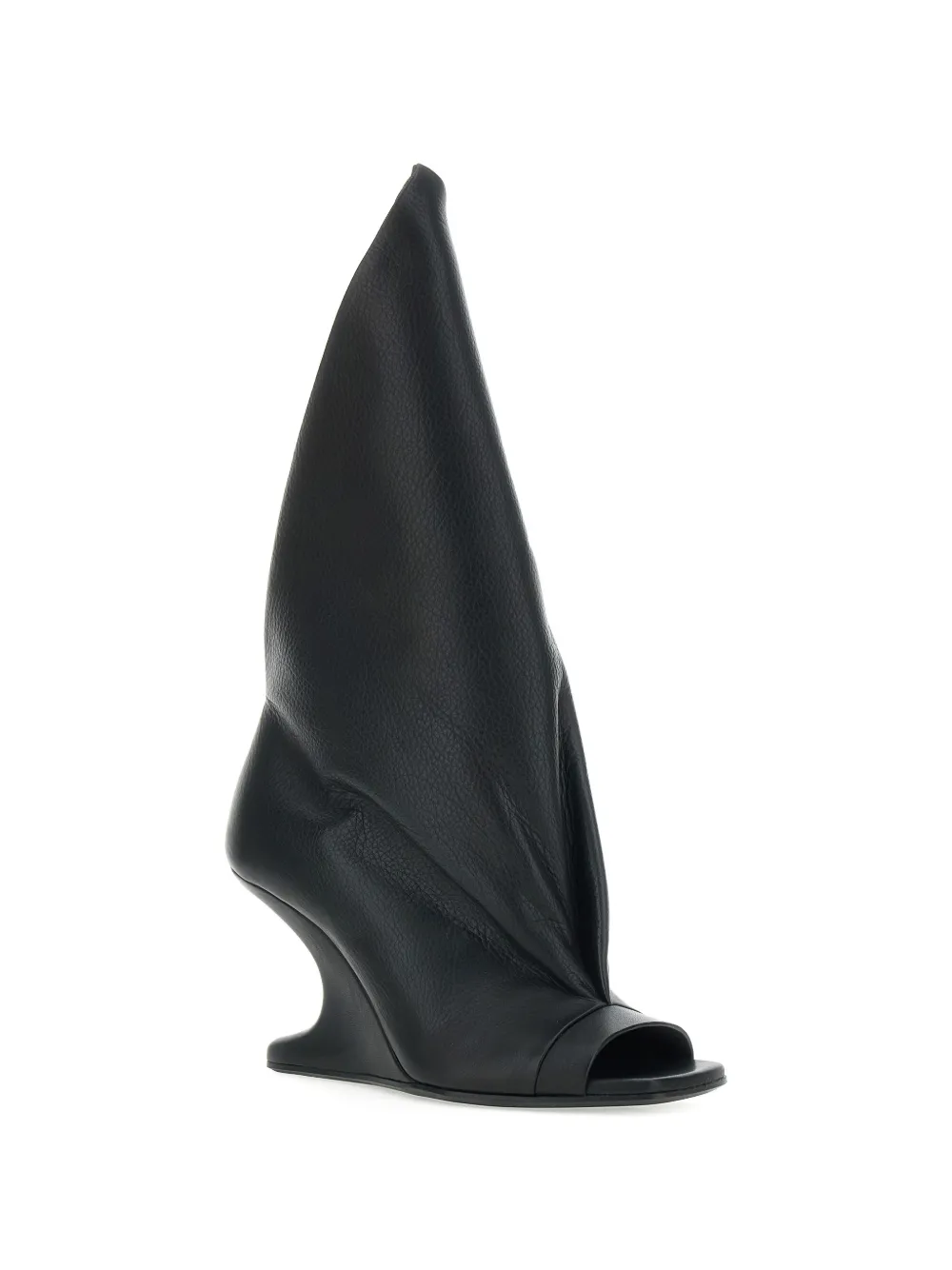 Rick Owens open-toe structured sandals Zwart