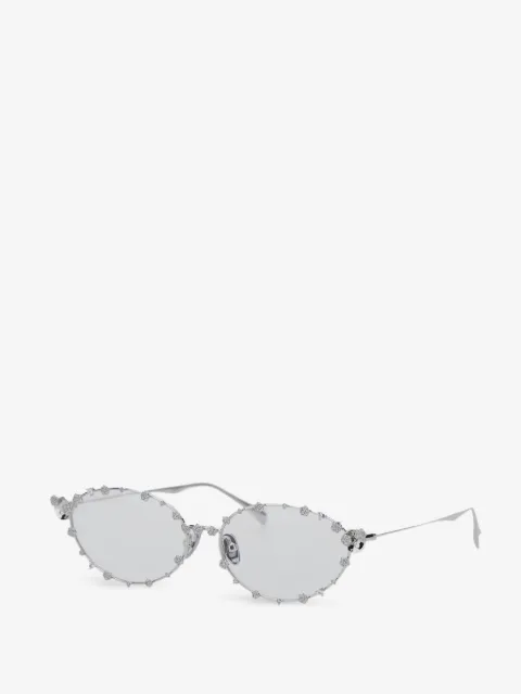 YVMIN Paradise/Flower embellished oval-frame glasses